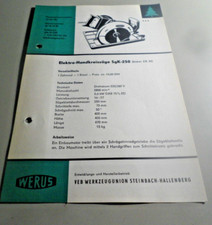 Altes Datenblatt Landwirtschaft Forst DDR Elektro-Handkreissäge SgK-250