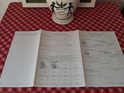 Fahrzeugbrief kfz brief mür - brief,