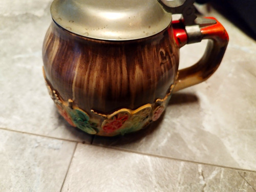 Steingut bierkrug mit - ww,