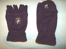 Fleece - Halb - Handschuhe / Klapp - Fäustlinge für Kinder / Mädchen in lila
