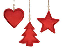 Christbaumschmuck Herz Stern Tanne Weihnachtskugeln Weihnachtsbaumschmuck rot