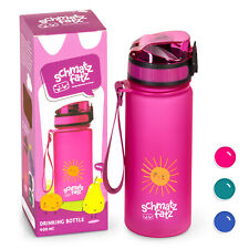 Trinkflasche Kinder Schul Wasser Sportflasche 400 ml 20 cm Tritan BPA Frei Lila 