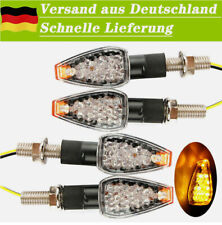 12V 4 LED MINIBLINKER MOTORRAD BLINKER UNIVERSAL VORNE HINTEN SCHWARZ E-GEPRÜFT