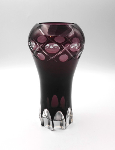 Vase kristall weinrot - vase,