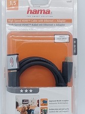 High Speed HDMI Kabel mit Ethernet + Adapter Hama 122207 Ultra HD 4K 1,5m KK4