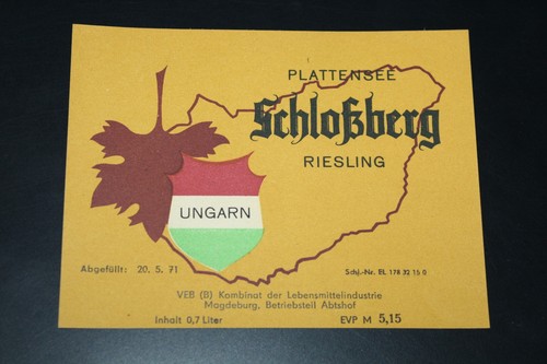 Weißwein etikett schloßberg - weißwein,