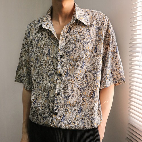 Retro herren blumen chiffon - herren,
