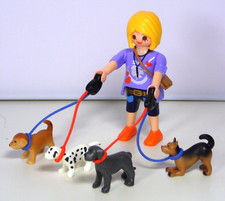 PLAYMOBIL  Special Plus 70883 Hundesitterin 4 Welpen Hundeleinen Tasche  #22