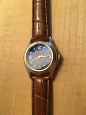 Quartz Damenuhr, m. blauem