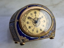 Kienzle Jugendstil Wecker Emaille Art Novo Alarm Clock