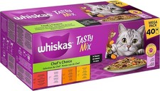 WHISKAS 1+ Katzenfutter nass ab 1 Jahr 40x85g Portionsbeutel