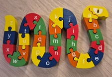 Alphabet-Schlange Puzzle Aus Holz Lernspielzeug Kleinkind