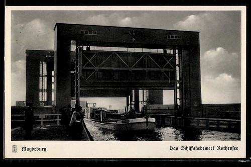Magdeburg schiffshebewerk - ak,