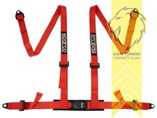 Sparco Sport Hosenträger Gurt 4 Punkt 2 Zoll mit ECE rot