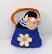 Diddl Schaf WOLLYWELL in Tasche Filztasche blau schwarz Plüsch 13 cm neuwertig