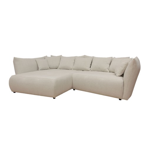 Ecksofa creme velours - -,