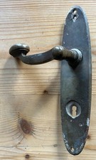 Groß Türdrücker Drückergarnitur Türklinke Messing Jugendstil Peter Behrens Horn