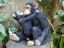 Sitzender Affe und Baby