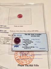 Rubin 11,44 ct Cabochon mit Zertifikat Eingeschweißt Natural Ruby Blutrot