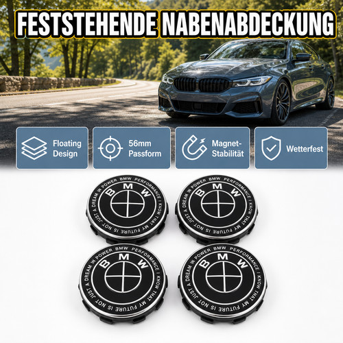 Schwarz floating radnabenkappe - floating,