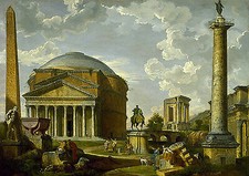 The Pantheon and other Monuments of Ancient Rome Pannini Italien B A3 02114