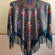 Ostern Geschenk Ukrainischer Russischer Tuch Pavlovo Stil 110x110cm M20