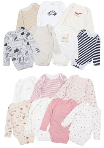 Baby 7er pack langarm bodys - 7er,