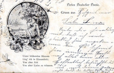 Perlen deutsche Poesie alte AK gelaufen am 1903 (Nr.2)