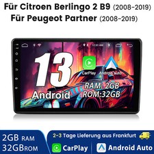 Carplay AUTORADIO GPS DAB BT For Peugeot Partner Citroen Berlingo 2 B9 2008-2019