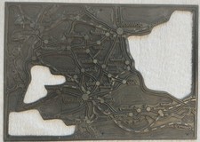 Deutsche Reichsbahn Druckplatte-Schwiebus,Crossen ,Mark Brandenburg Fahrplan