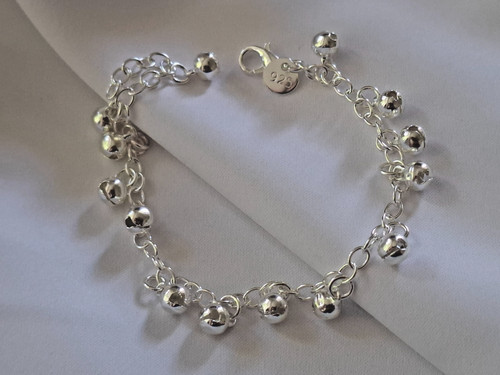 Silber 925 kugel armband zart - silber,
