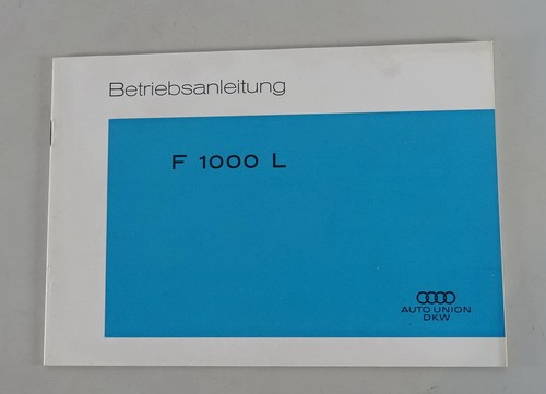 Betriebsanleitung auto union - auto,