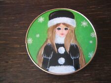 Nostalgie pur süßer Spiegel Taschenspiegel mit Vergrößerung und Aufsteller Puppe