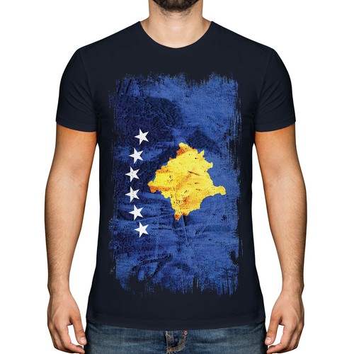 Kosovo grunge flag herren - kosovo,