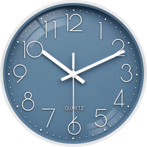 Wanduhr blau modern - wanduhr,