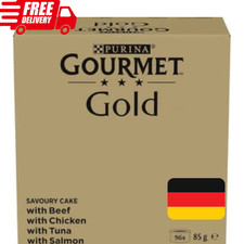 Gourmet Gold Refined Ragout Wet Cat Food, Variety Mix, Pack of 96 (96 x 85 g)