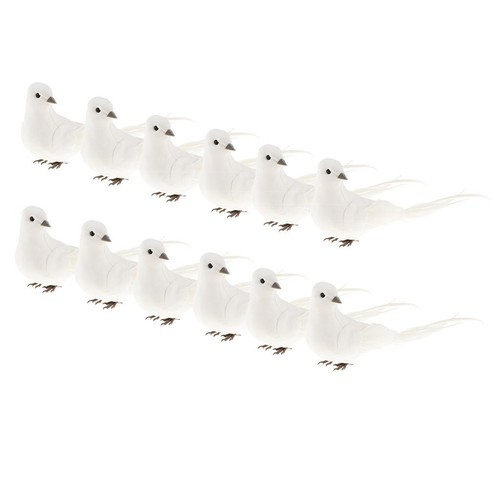 12pc decorative doves - 12pc,