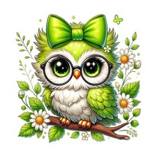 Aquarell Baby Eule Bügelbild