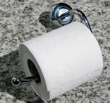 Set 2 Toilettenpapierhalter + 2 Zahnputzbecher, Chrom, 80er Jahre vintage