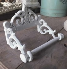 PAPIERHALTER SHABBY ANTIK NOSTALGIE STIL TOILETTENPAPIERHALTER GUSSEISEN NEU