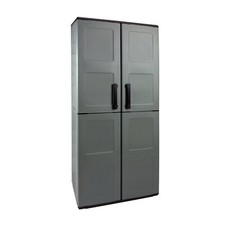 Kunststoffschrank Mehrzweckschrank Gartenschrank Sauna 68x37x163 cm 3 Böden 