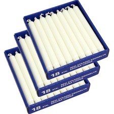54 x Kronenkerzen 240x23mm Stabkerzen 100% Stearin Haushaltskerzen (3x18er)