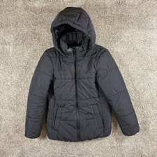 Schwarze gefütterte Jacke mit
