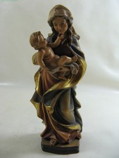 Holzfigur Madonna mit Kind
