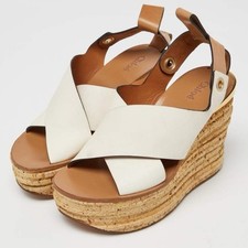 Chloe weiß/hellbraun Leder