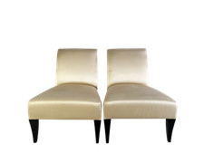 2er Set Thörmer Design Sessel Seide Luxus Stühle antik Stil