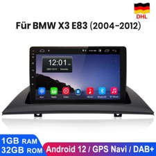 Android 12 Doppel Din Autoradio GPS Navi WiFi 1+32G DAB Für BMW X3 E83 2004-2012