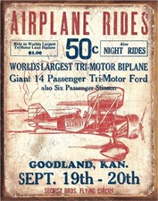 Blechschild Secrist Flying