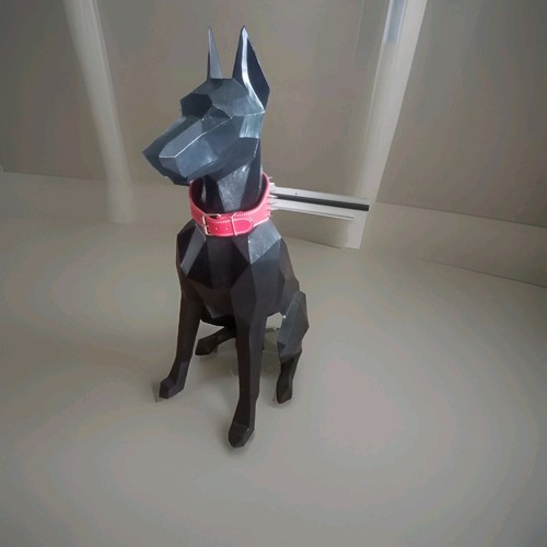 Dobermann polygonale figur - dobermann-polygonale,