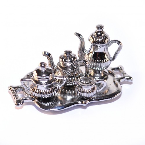 Puppenhaus silber teeservice - silber,